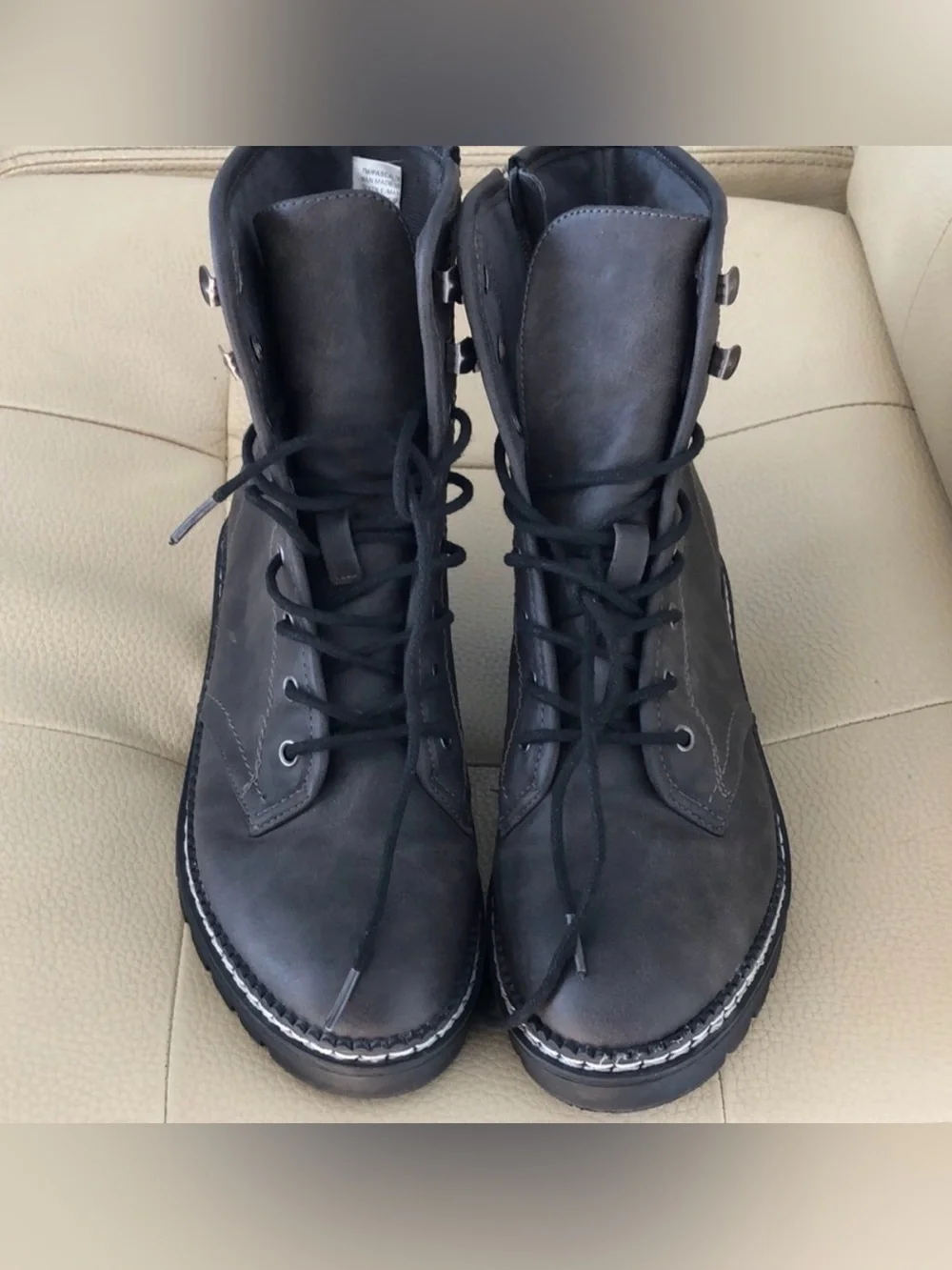 XOXO Black Lace-Up Combat Booties Size 7 Boho Bootie Casual boots for women